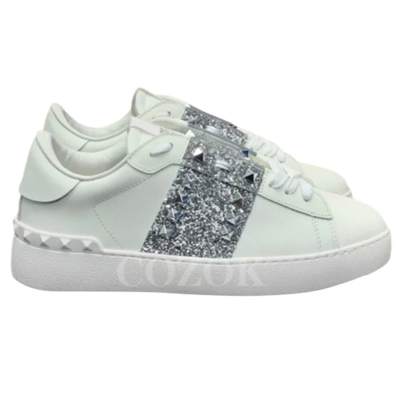 

Female Board Shoes Spring New Unique Upper Design Wear Resistant Thick Bottom Loafers Height Increasing Lovers Casual Shoes