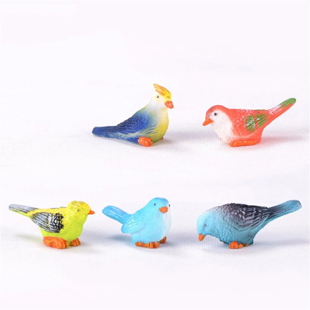 

1pcs Mini Birds Model Micro Landscape Simulation Birds Garden Dollhouse Moss Bonsai Succulent Ornaments Home Desktop Decor