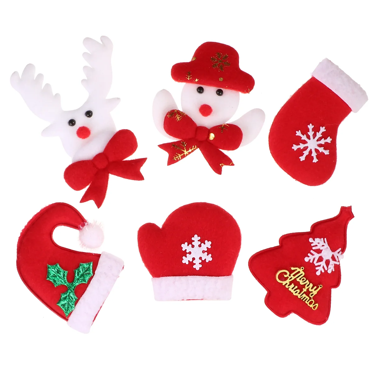 

24pcs Christmas Craft Christmas Felt Applique Christmas Felt Wool Felting Starter Xmas DIY Material