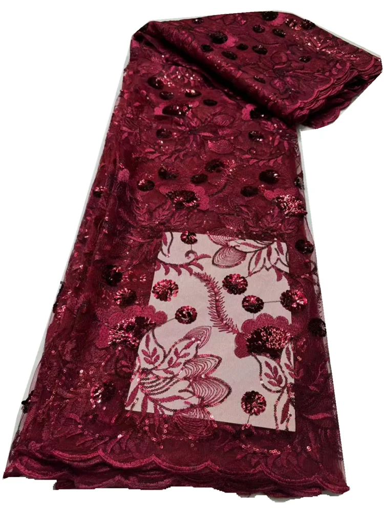 Высококачественная французская нигерийская вышивальная сетчатая ткань