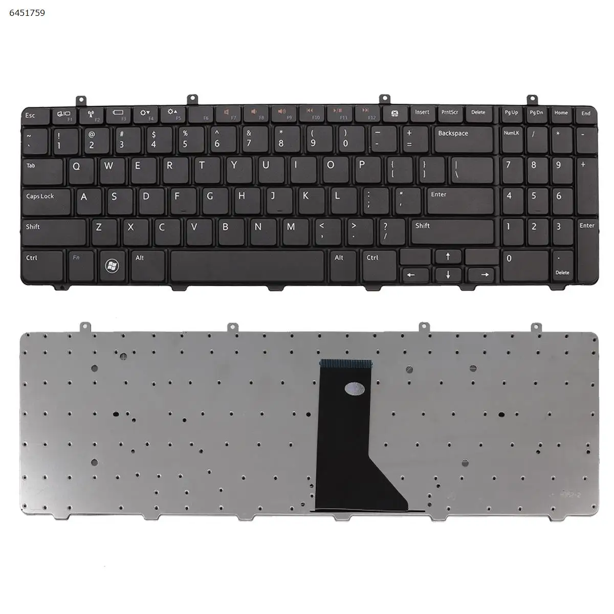 

US Laptop Keyboard for DELL Inspiron 1564 BLACK OEM without foil