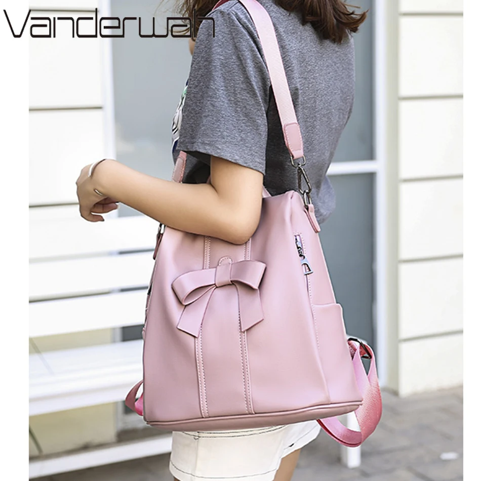 

Women's Trendy Backpack High Quality Leather Female Fashion Shoulder Bags for Girls Large Travel Bagpack Ladies Bookbag Rucksack