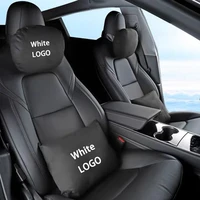 styling memory soft comfortable car seat headrest neck pillow cushion protect logo accessories for tesla model s model x model 3