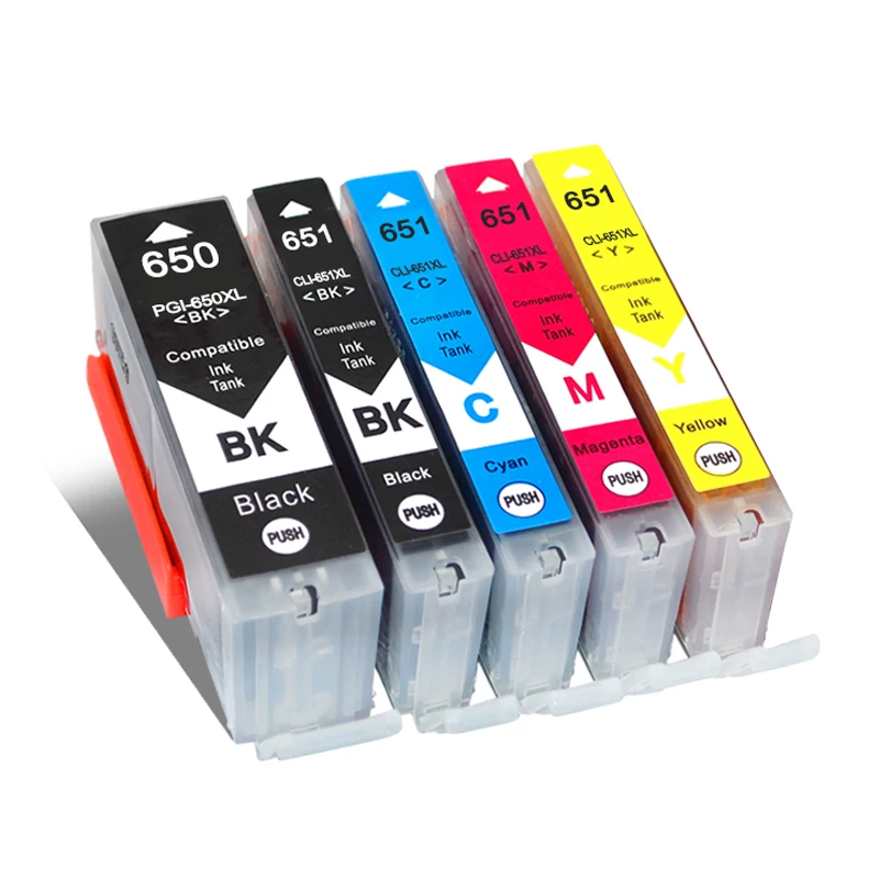 PGI650 650XL PGI-650 CLI-651 651XL Цветной картридж премиум-класса совместимый для Canon PIXMA MG5560 5660