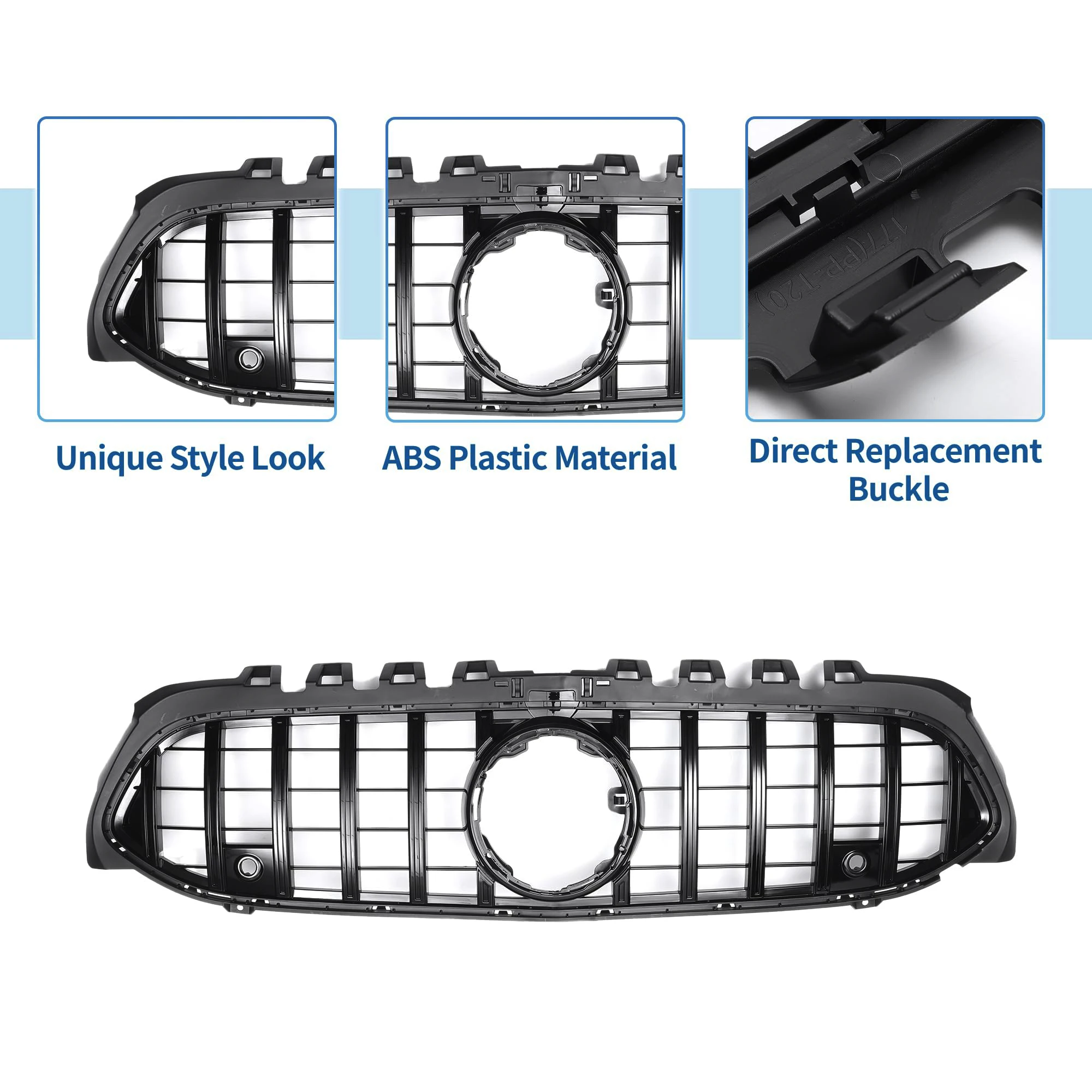 Для Mercedes Benz A Class W177 2019-2023 Автомобильная решетка переднего капота гоночный бампер