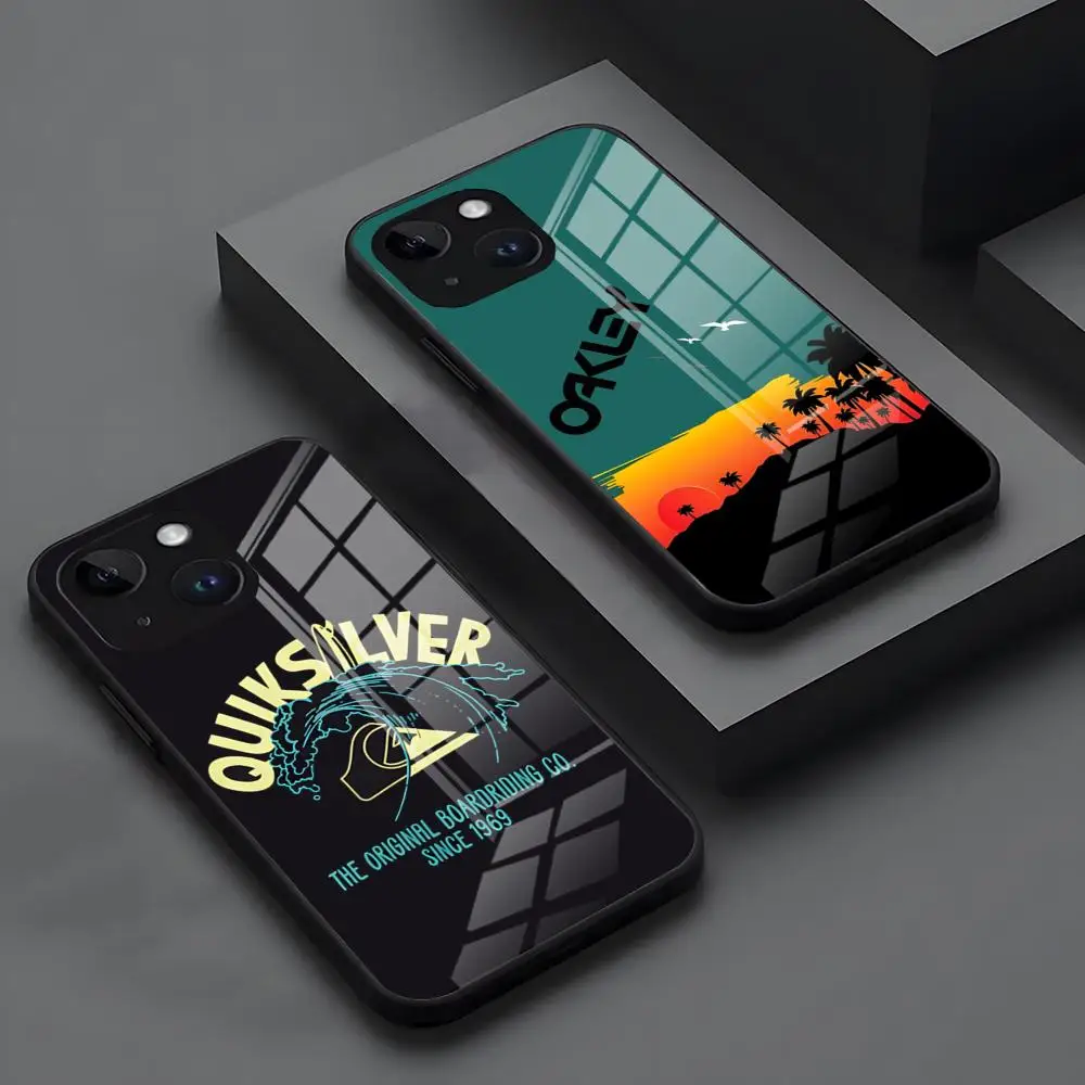 Дизайнерский чехол для телефона Q-quiksilvers IPhone 16 15 Pro 14 13 12 11 Mini X XS XR Max 6 8 Plus SE 2020 Glass Design