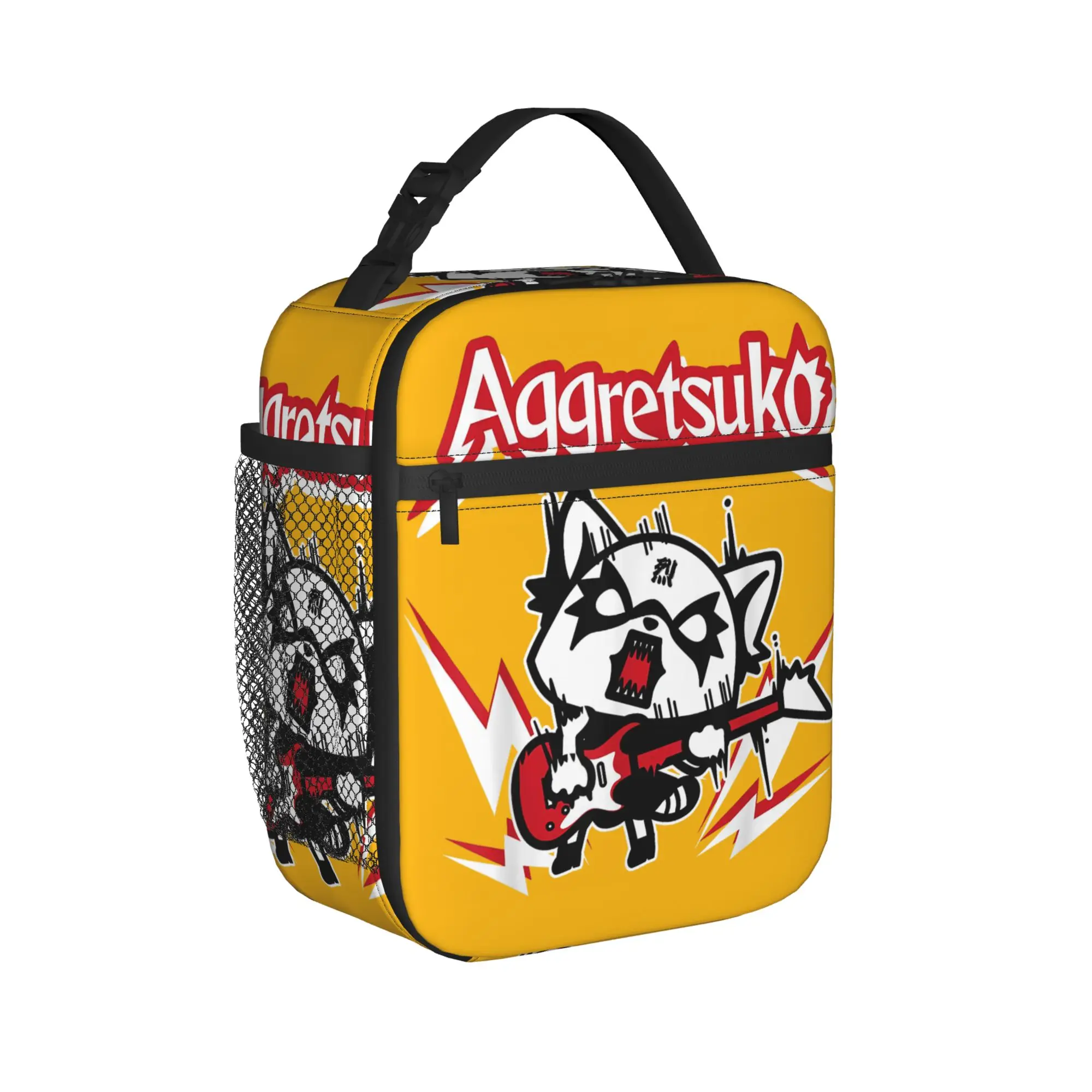 Фото Термосумка для обедов Aggretsuko Rocker Rage, большая, для пикника, пляжа, пикников, пляжная сумка-холодильник для еды №2