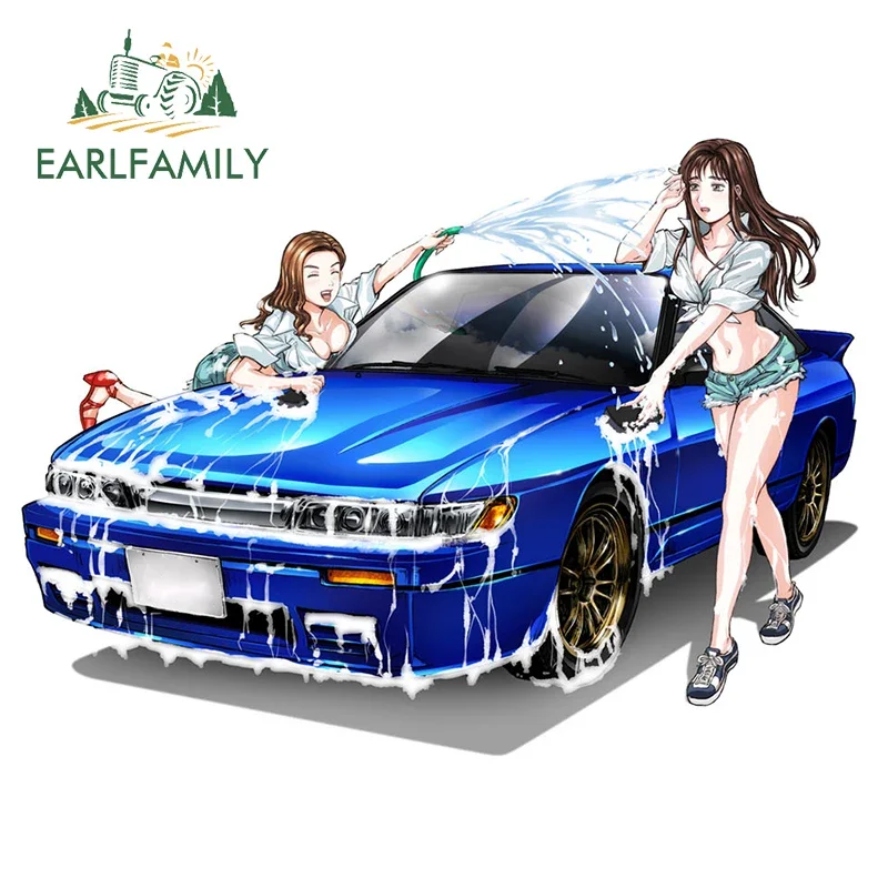 

EARLFAMILY 13 см для ILLEGALSTREET X аниме оконная красивая наклейка Солнцезащитная Автомобильная наклейка аниме автомобильные аксессуары украшение