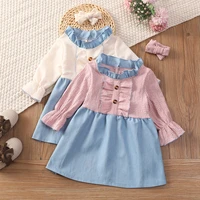 0 2tnew spring and autumn baby long sleeve dress princess dress lace dress bow long sleeve baby party beauty pageant dress