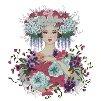 the flower fairy patterns counted cross stitch sets wholesale 16ct 14ct diy handmade cross stitch kits embroidery needlework