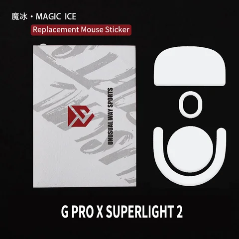 UnusualWaySports Mouse Skates Feet G Pro X Superlight 2 PTFE Black Silver Fox