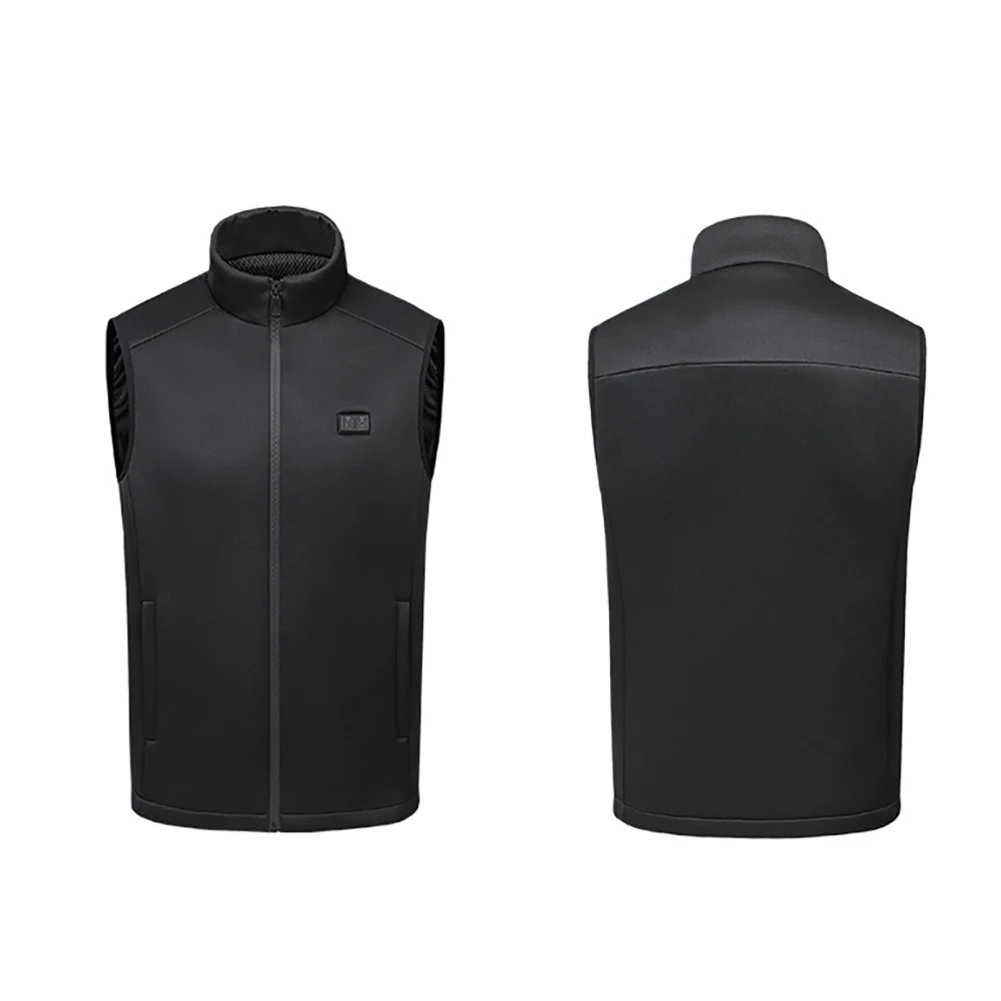 9PCS Heated Jacket Fashion Men Women Stand-up Collar V Neck Coat Intelligent USB Electric Outdoor Thermal Winter Warm Jacket