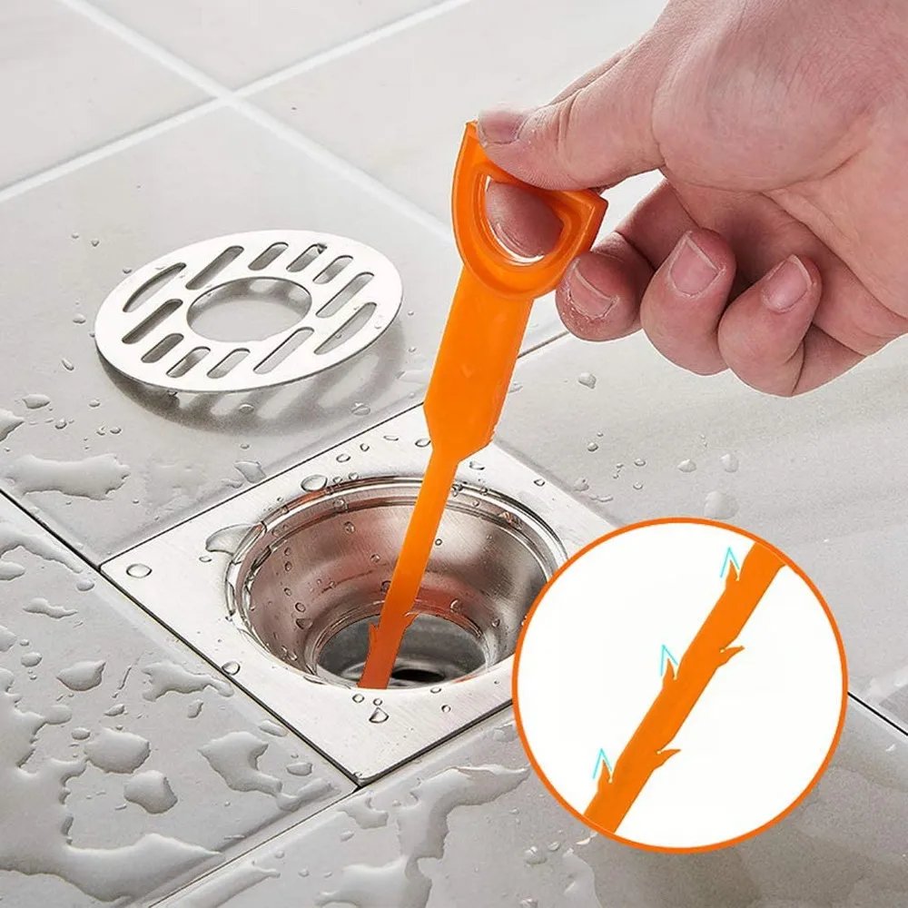1Pc Drain Snake Clog Remover Bathroom Hair Sewer Cleaning Brush Toilet Tube Cleaner Tool for Sink Kitchen Accessories - купить по