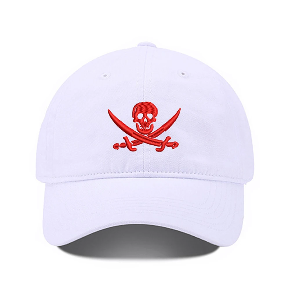 Lyprerazy Baseball Hat Pirate Skull Unisex Embroidery Cap Washed Cotton Embroidered Adjustable |