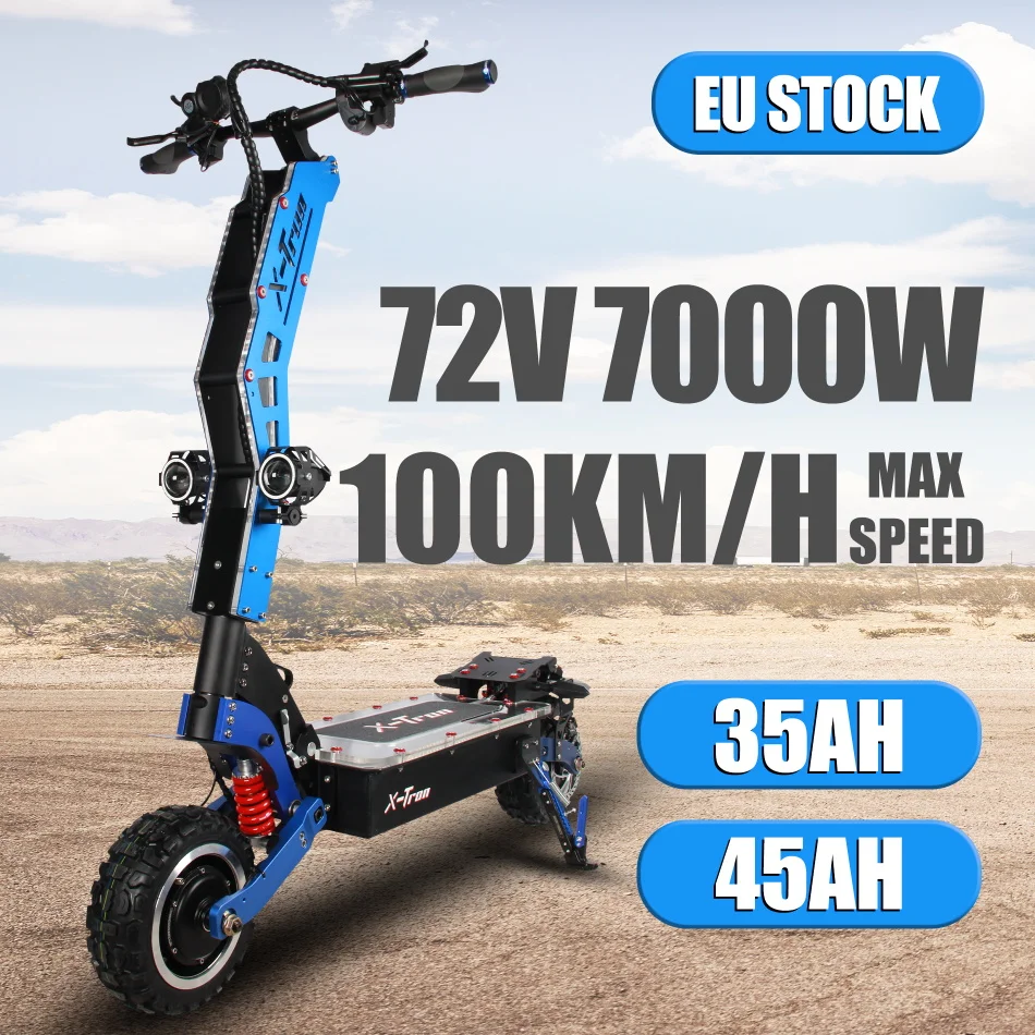

DUOTTS Viper 72V 7000W Electric Scooter Dual Motor 11" Tires Foldable Adults E Scooter 100km Range Powerful Kick Scooters