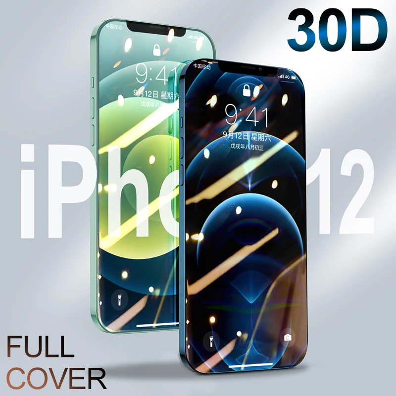 

30D Tempered Protective Glass For iphone 12 11 Pro X XR XS Max Glass iPhone 12 Screen Protector Glass on iPhone 12 11 Pro Xs Max
