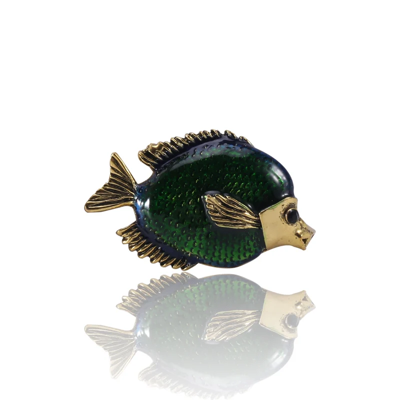 

Enamel Dropping Color Preserving Electroplated Animal Cartoon Clown Fish Brooch