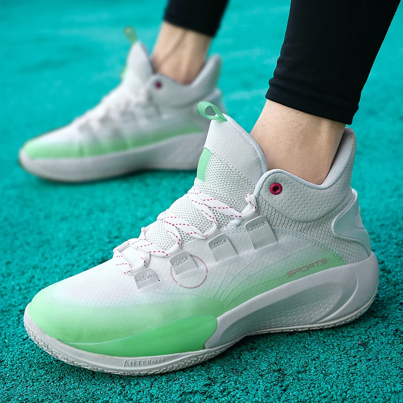 High-quality breathable comfortable anti-slip wear-resistant mesh surface MD+ rubber soled basketball shoes