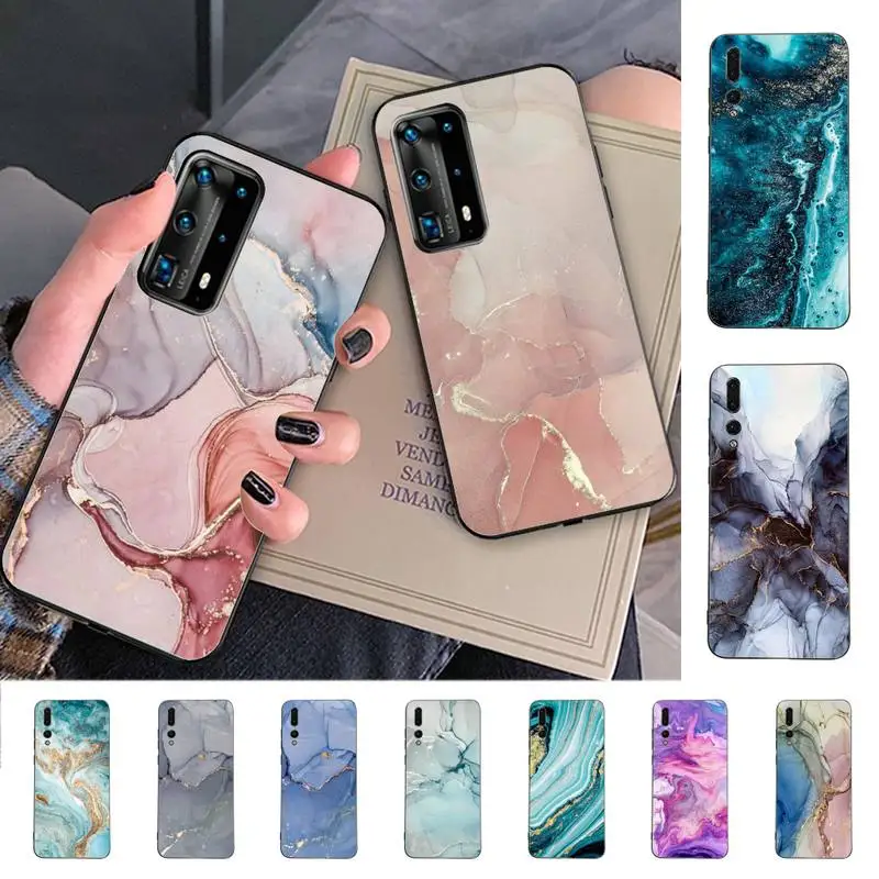 

YNDFCNB Marble Art Fashion Phone Case for Huawei P30 40 20 10 8 9 lite pro plus Psmart2019