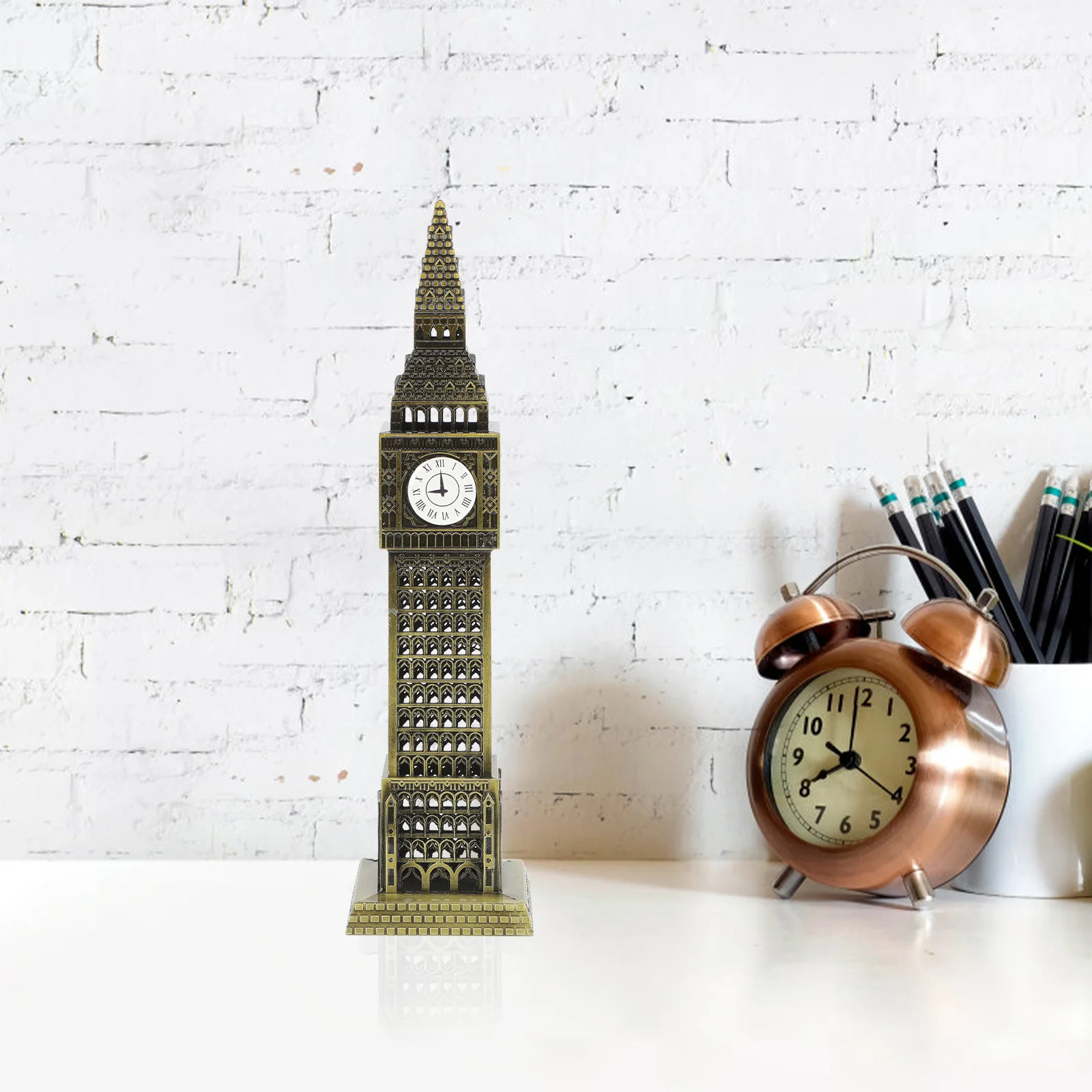

Big Ben Model Building Party Decor Metal Architectural Prop Desktop Ornament Architecture Home Vintage Gifts