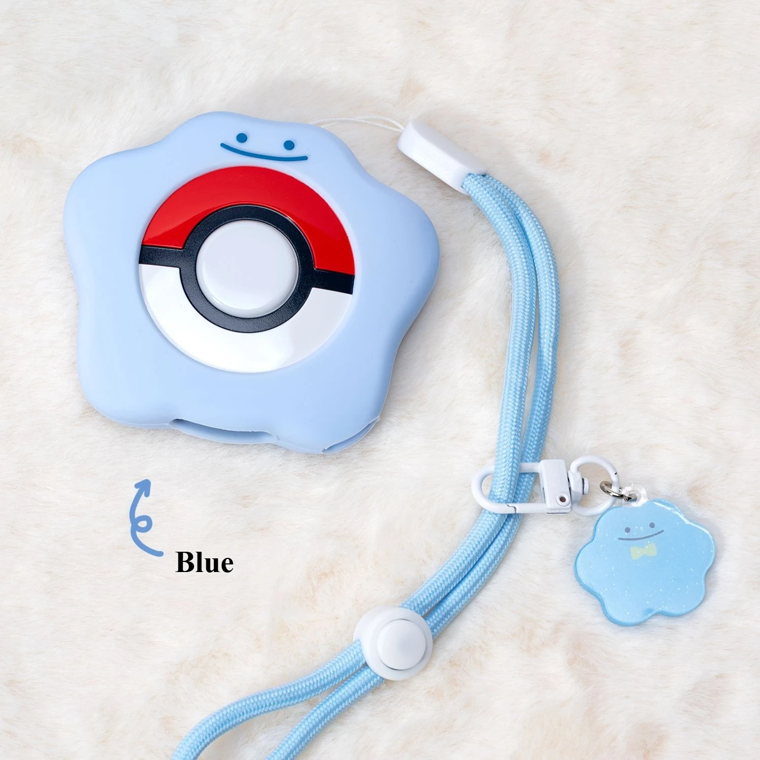 Фото Силиконовый защитный чехол Bandai Pokemon GO Plus+ с креплением для шнурка и наклейкой для аксессуаров Pokeball Sleep Tracker, подарок №4