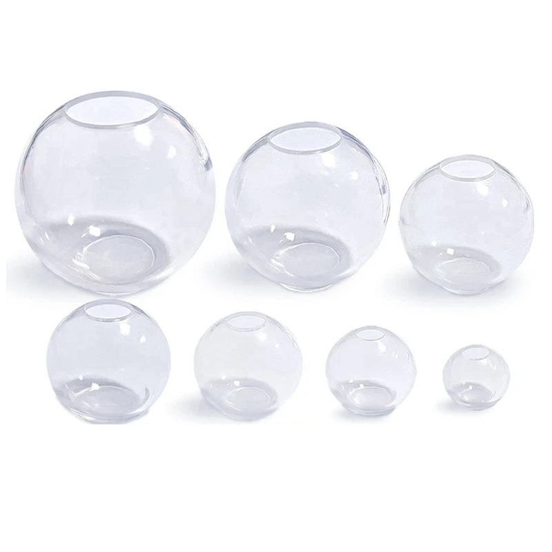 

ABSF 7Pcs 3D Spherical Transparent Silicone Ball Moulds Round Resin Moulds for Jewelry, Soap Candles DIY Decorations