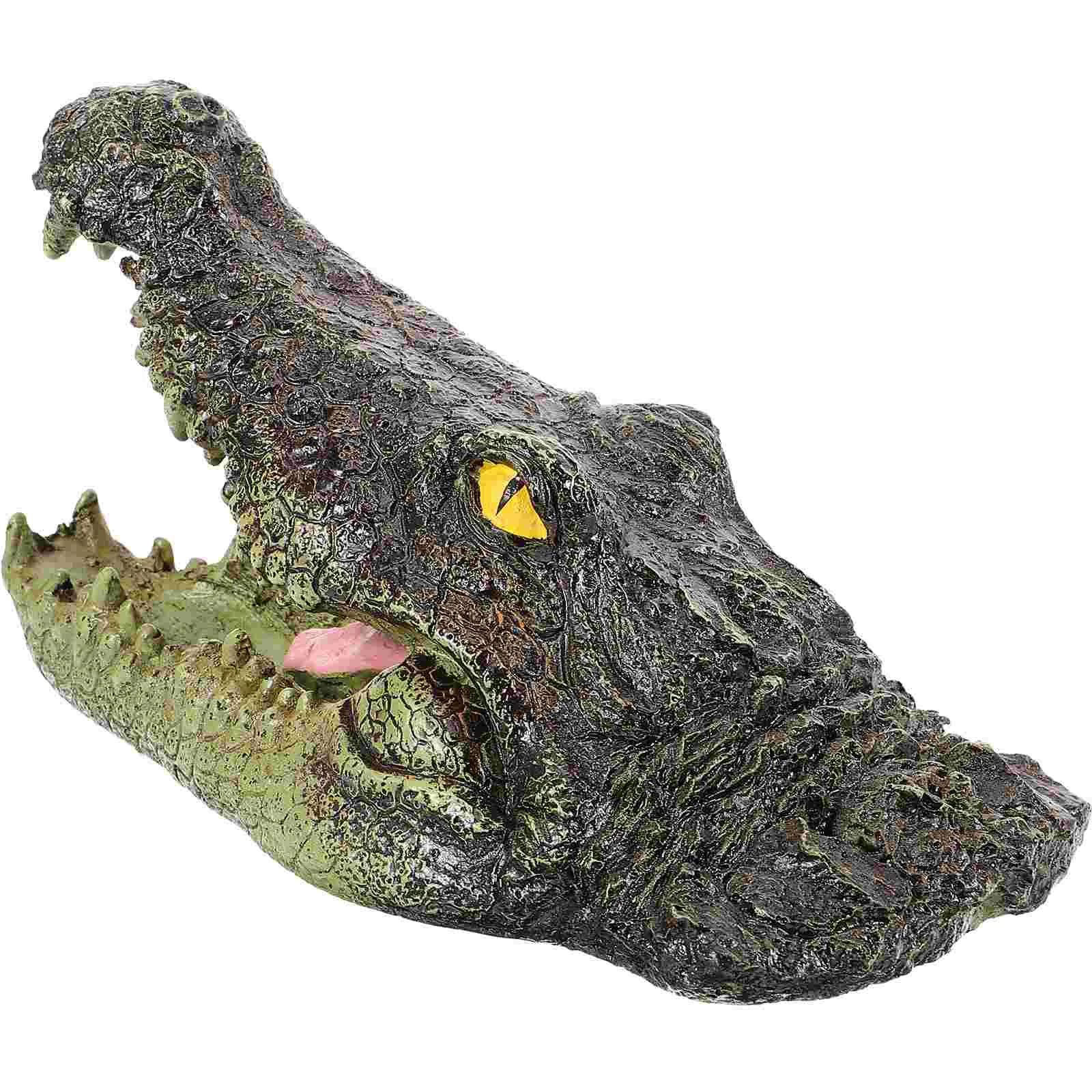 

Crocodile Head Garden Pond Floating Animal Ornament Delicate Decor Outdoor Decoration