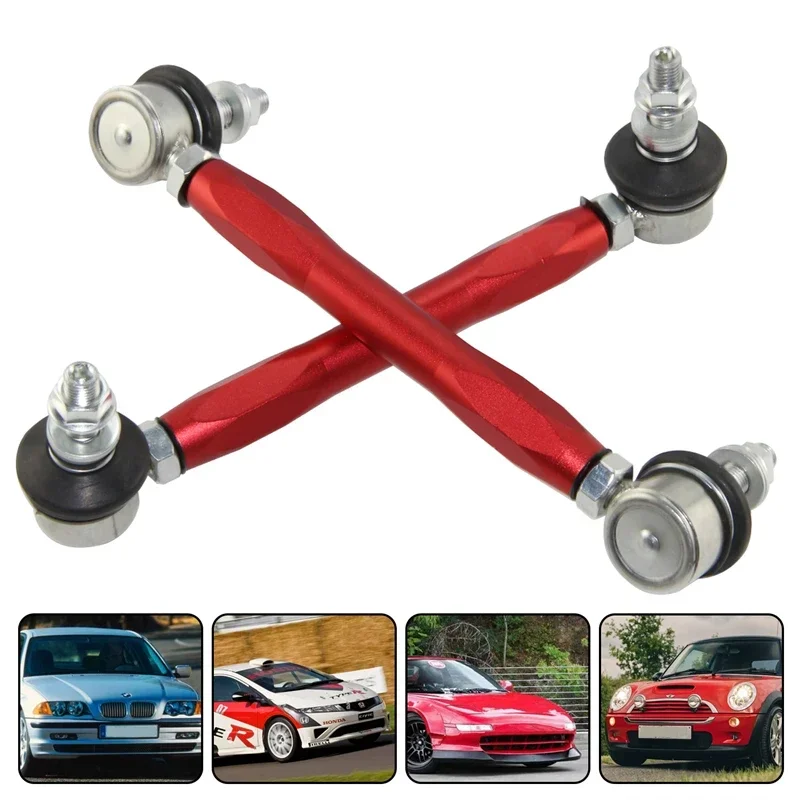 Anti Roll Sway Bar Adjustable Drop Links Front/Rear 10mm x 210-260mm for BMW Honda Mini Lexus Land Rover