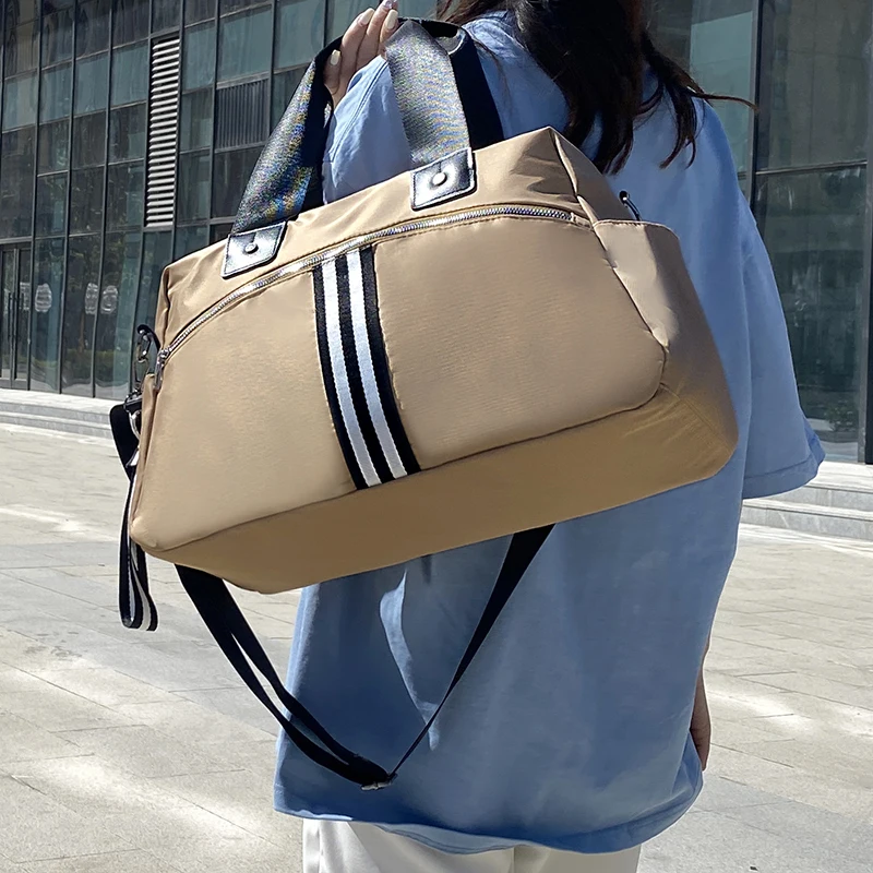 YILIAN Portable travelling bag women large capacity lightweight waterproof short-haul travel bag folding fitness duffel bag