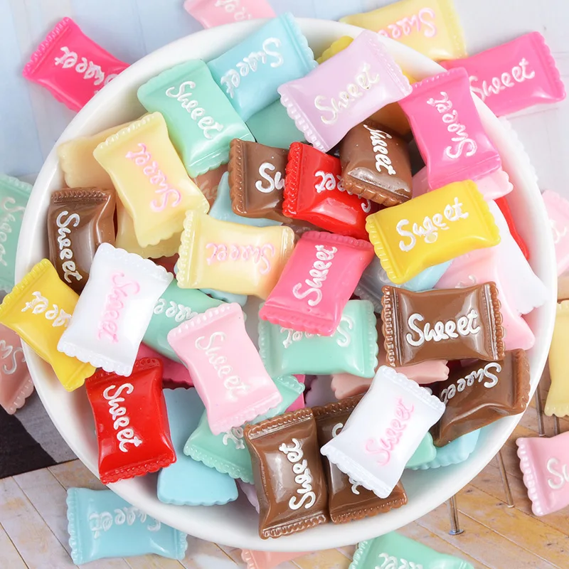 

Flatback Candy Cabochons Resin Dollhouse Candy Miniatures DIY Crafts Decoration Supplies Scrapbook Embellishment Materials