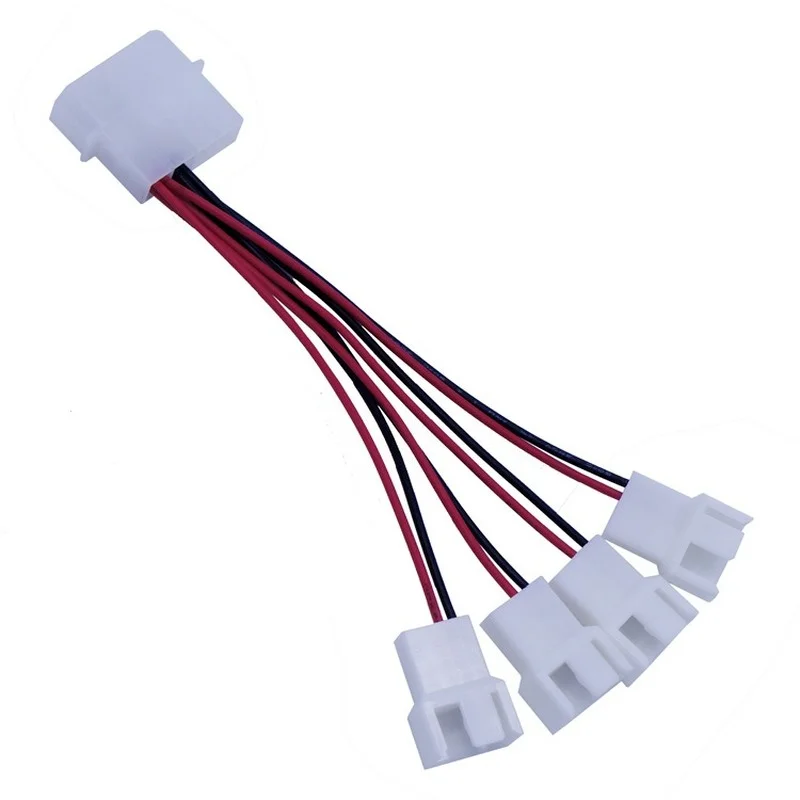

4 Pin To 3 Pin PC Computer CPU Fan Connector Cooling Reduce Resistor Noise Extension Cable Deceleration Line Cord Wire for PC