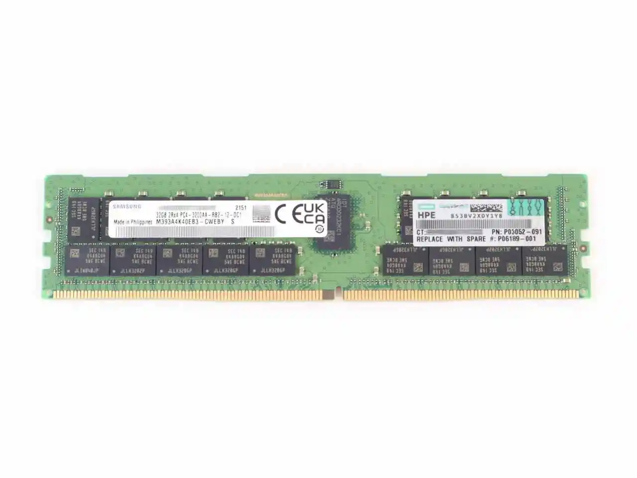 

Samsung 32GB Ram Memory DDR4 3200Mbps ECC RDIMM 2Rx4 1.2V M393A4K40EB3-CWE Server Memory Module Brand New Retail Wholesale