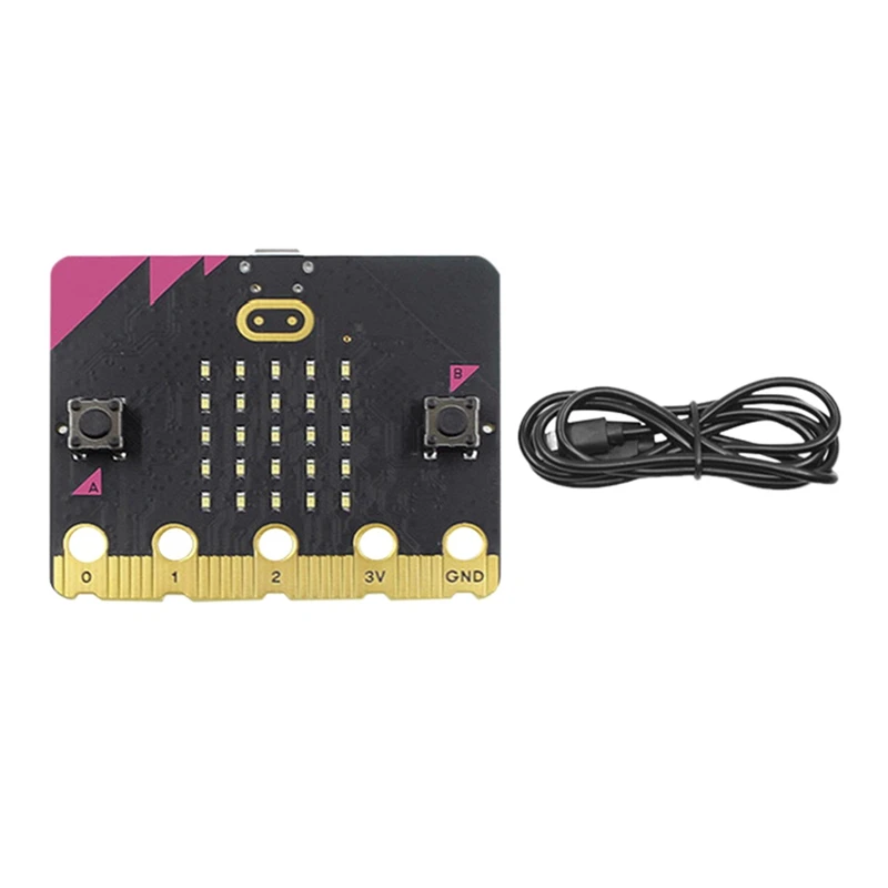 

BBC Micro:Bit V2.2 Встроенный микрофон для динамика, чувствительный к касанию микробит, программируемая обучающая макетная плата + USB-кабель