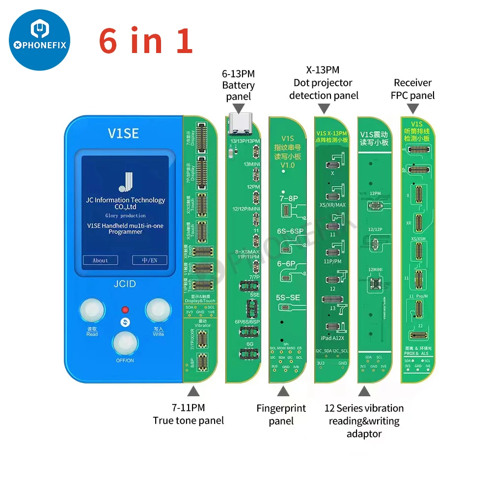 

JC V1SE for iPhone Original Color Touch Shock Baseband True Tone Repair Face ID move higher or lower Dot Matrix X-11 pro max