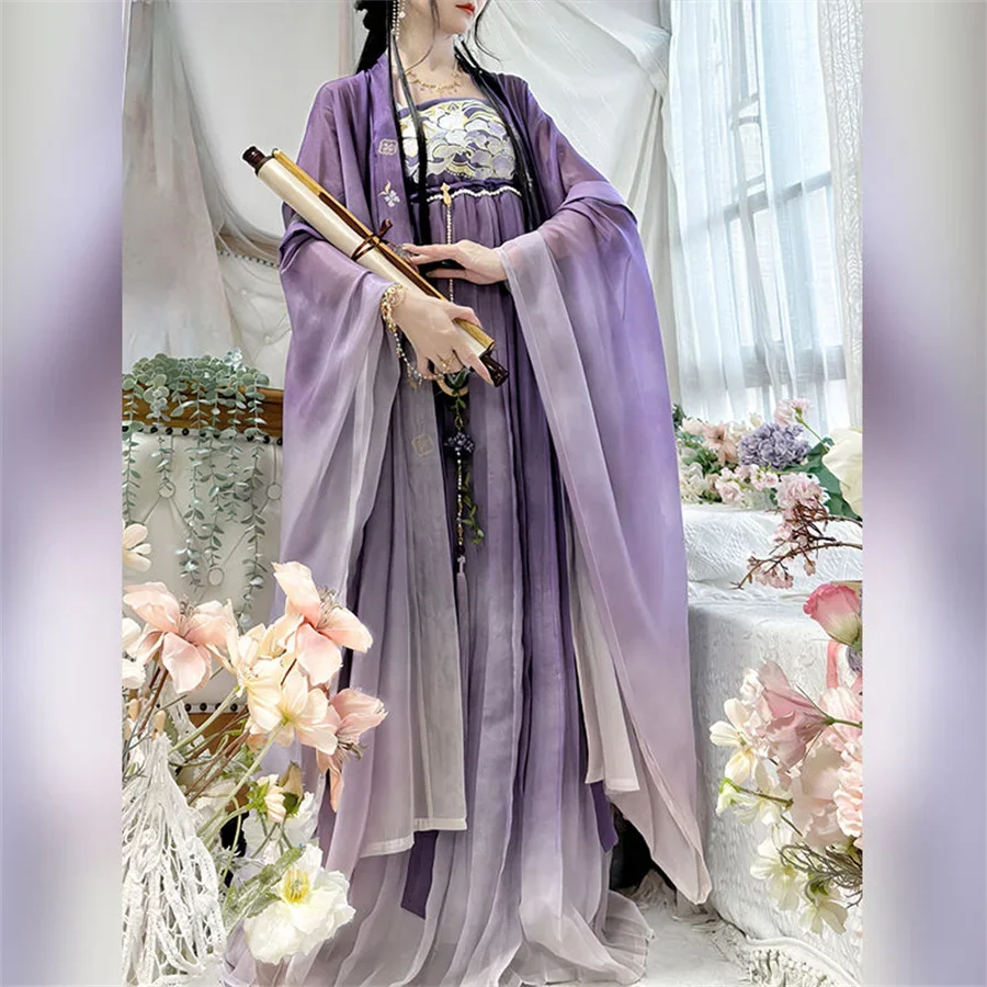 Халат Hanfu violette pour femme broderie traditionnelle chinoise des Prairies костюм для косплея Nickel é десятка
