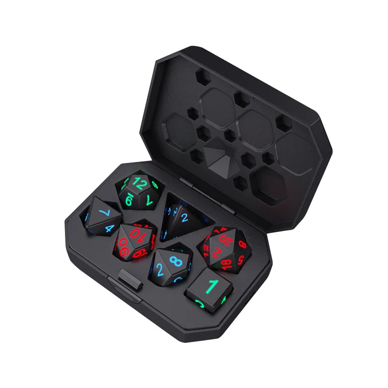 

Rechargeable polyhedron set, colorful electronic luminescent entertainment board game