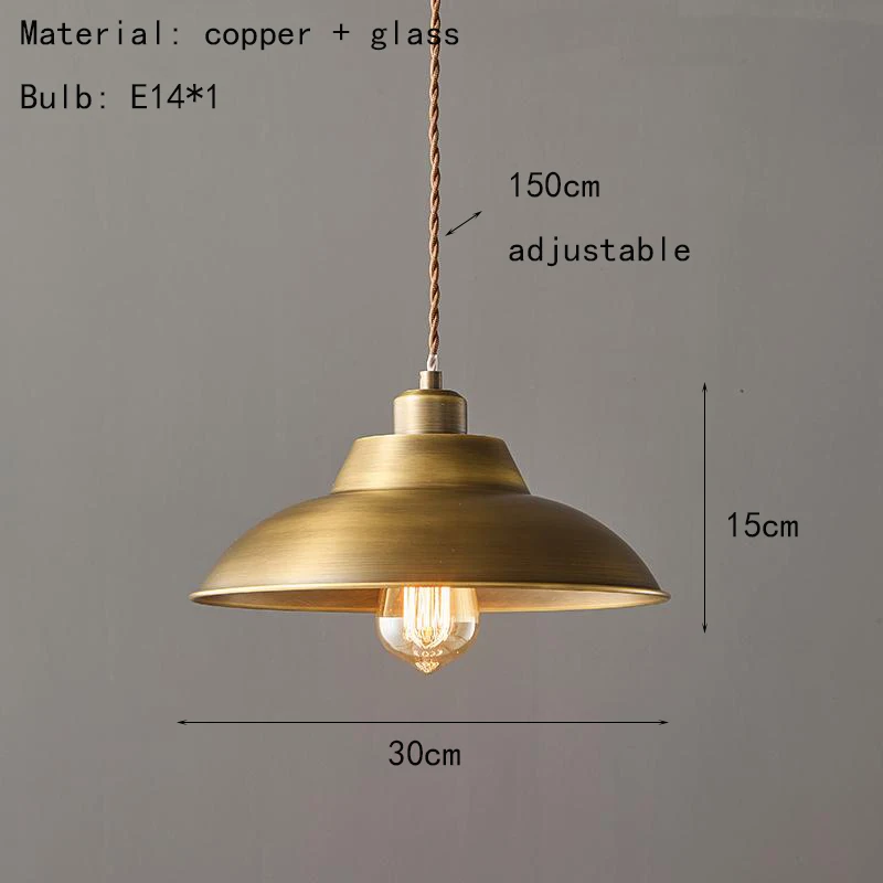 

Винтажный подвесной светильник IWP, медный