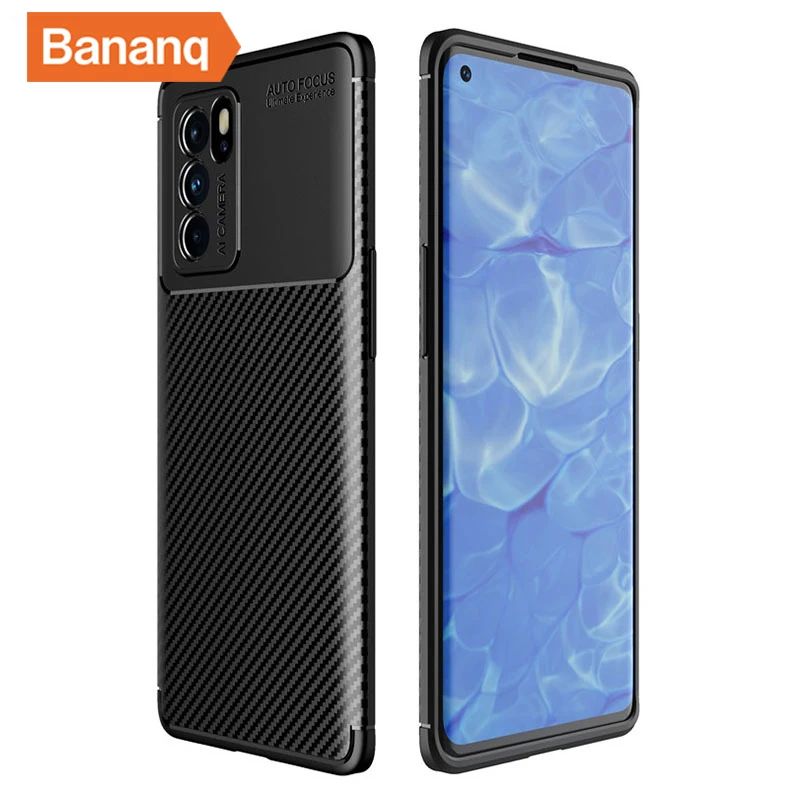 

Bananq Carbon Fiber Phone Case For OPPO A58 Realme 10 9 4G 8 5G V25 Q5 Shockproof Cover For OPPO Find X5 Lite Reno 9 Pro Plus