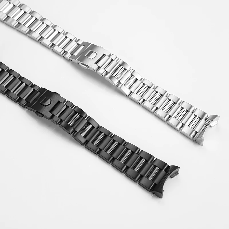 Фото Для часов TAG Heuer Karra WAY201A/201B/211A WAZ2011 из нержавеющей стали с изогнутым металлическим браслетом 22/24 мм, мужские. №3