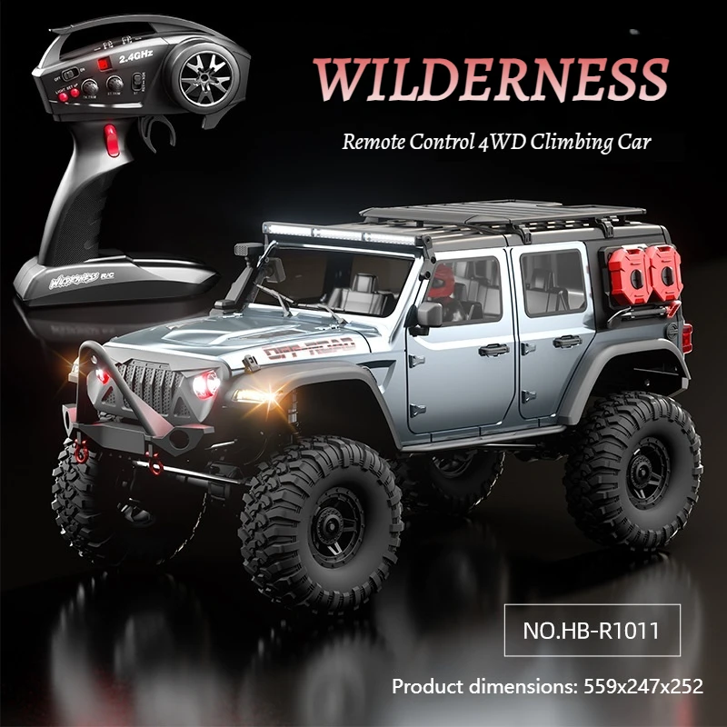 Фото HB 1/10 4WD R1011 Новый модернизированный Wrangler RTR RC электрический с замком дифференциала капитана, модель внедорожника для скалолазания, игрушка для взрослых №1