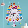 Baby DIY Clock Toys Montessori Arts Crafts Hour Minute Second Children Cognition Clocks Toys for Kids Gift Early Preschool Gifts 3