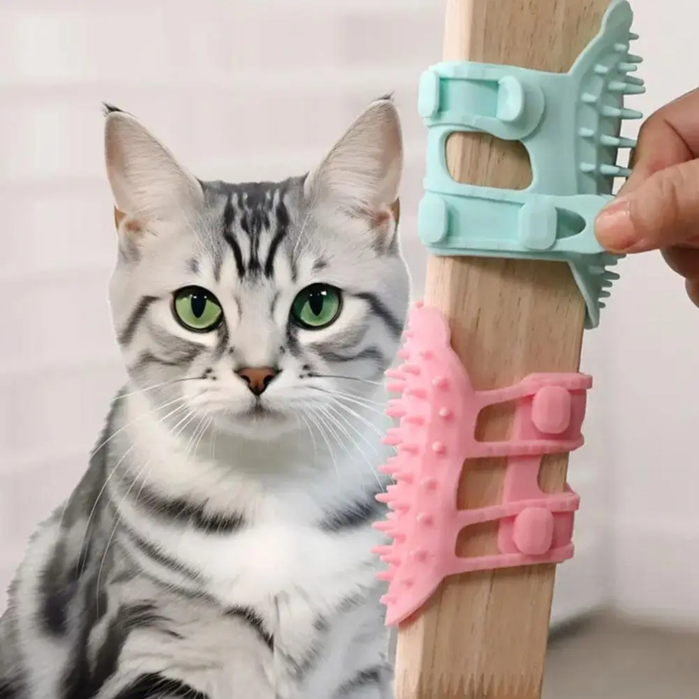 

Pet Cat Hair Removal Massage Comb Cats Scratching Rubbing Cat Self Combs Brush Corner Scratcher Kitten Wall Grooming Cleani L3Z6