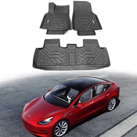 for tesla model y single layer left rudder foot pad all weather tpe car modified dust pad car floor mat accessories interior