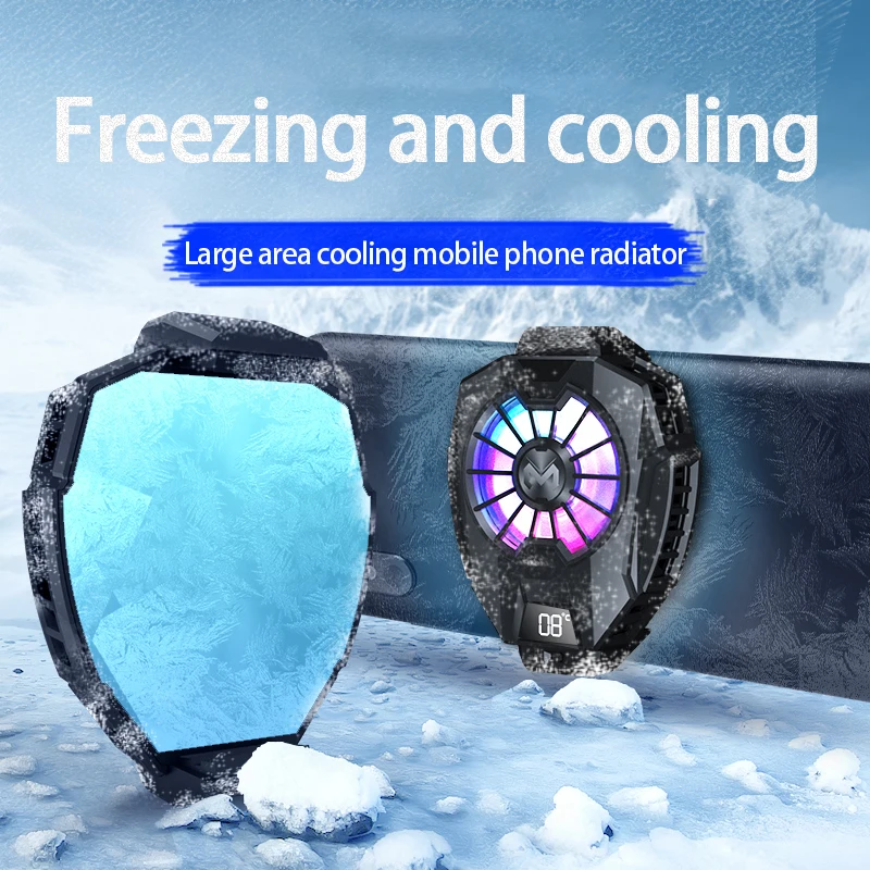 

USLION Universal Cool Heat Sink Mobile Phone Cooler Phone Cooling Fan Case DL05 Digital Radiator Portable Phone Cooling Mute Fan