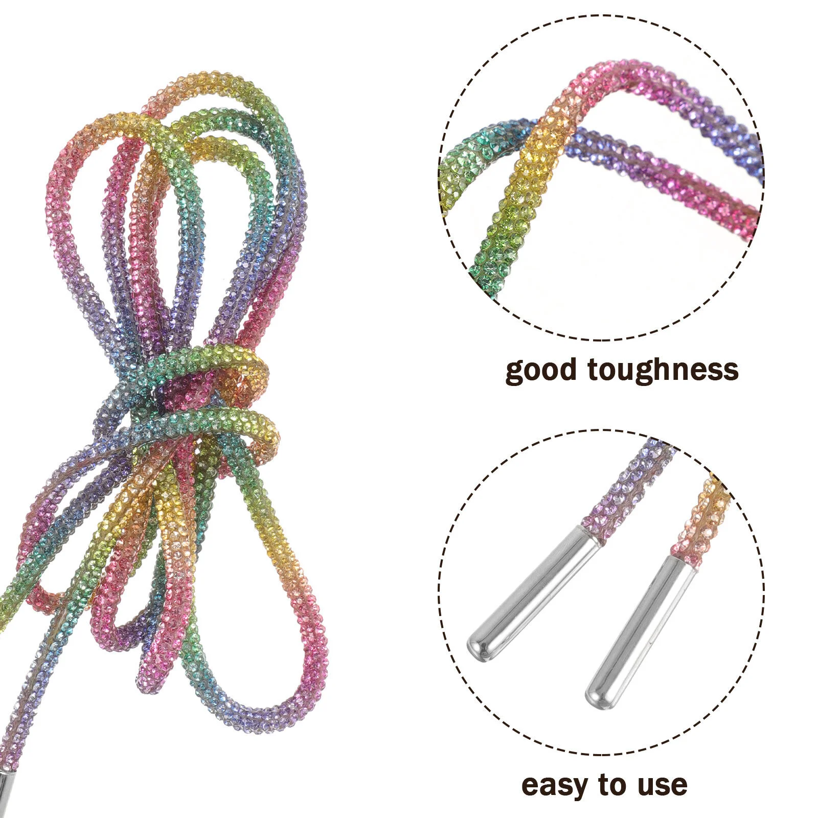 

Crystal Shoelace Sneaker Laces Shoelaces Bling Glitter Rhinestone Plus Cotton Rope Glue