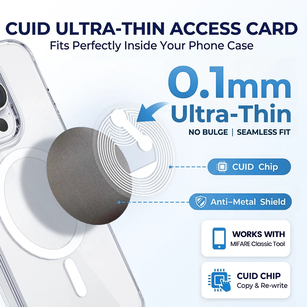 Фото RFID-метка CUID Magic Gen2, блок 0, перезаписываемый UID, клонирование карт M1, 13,56 МГц, NFC-наклейка с защитой от металла, совместима с приложением MCT №3