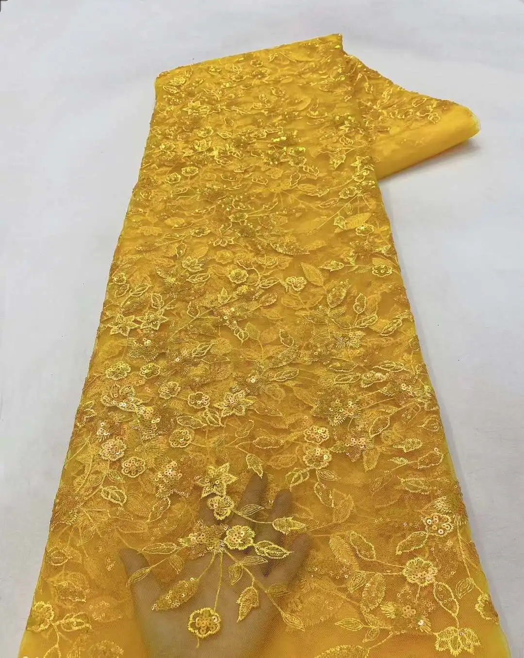 Новое роскошное платье из 2024 ткани с блестками для женской вышивки Сетчатое