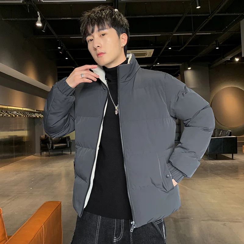 2022 Winter New Cotton-padded Men Clothing Light Luxury Fashion Men Casual Korean Version Warm Cotton-padded Clothing Boutique