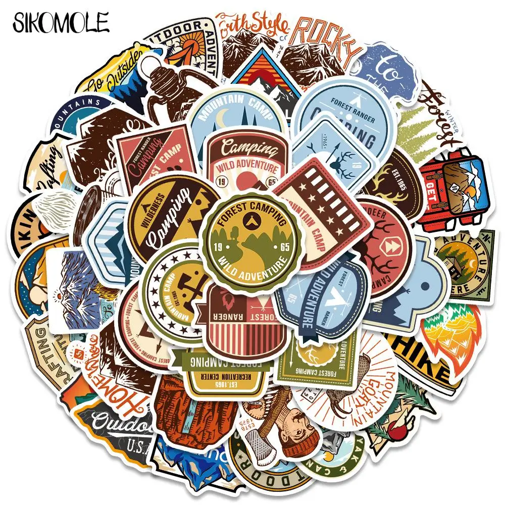 10/48 шт. Мультяшные уличные наклейки для кемпинга s Forest DIY игрушка ноутбук чемодан
