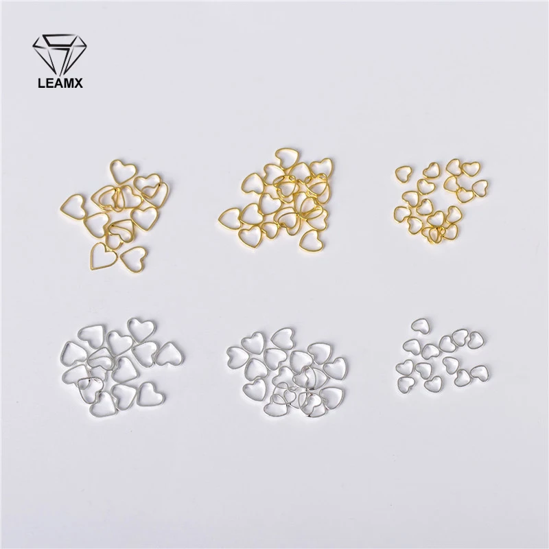 

Шт., декоративные металлические ногти в форме сердца, 7x8 мм